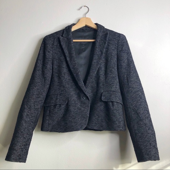 Theory Jackets & Blazers - THEORY Twelli Blazer Black/Light Ivory Boucle 8